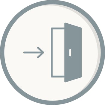 Exit Direction Vector Icon