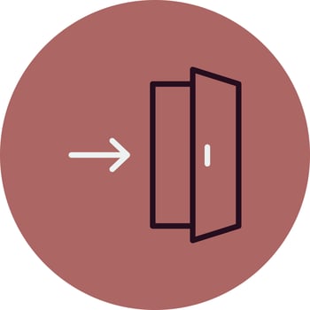 Exit Direction Vector Icon