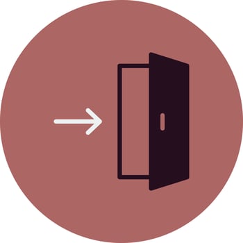 Exit Direction Vector Icon
