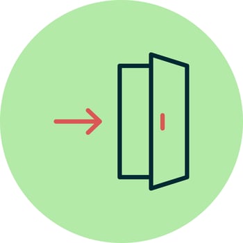 Exit Direction Vector Icon
