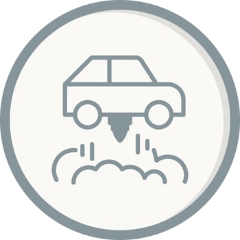 Flying Car vector icon