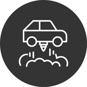 Flying Car vector icon