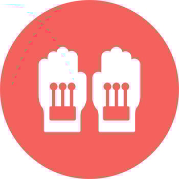 Wired Gloves vector icon
