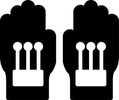 Wired Gloves vector icon