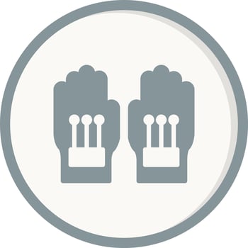Wired Gloves vector icon