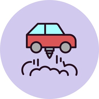 Flying Car vector icon