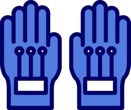 Wired Gloves vector icon