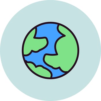 Earth Globe Vector Icon
