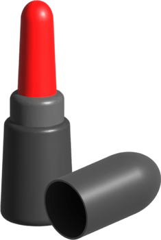 Red lipstick make up isolated. Cosmetics and beauty products, 3D PNG. png