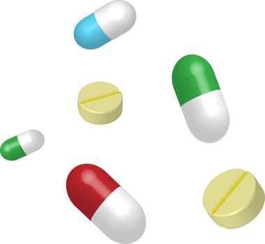 3D capsule medicine pills and tablet, medical and health care treatment concept. png