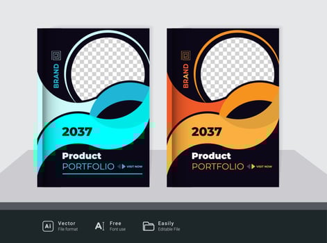 Abstract colorful modern business brochure cover design template vector