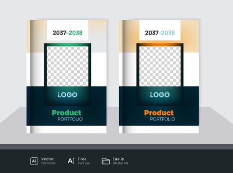 Colorful modern business brochure cover design template vector