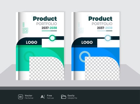 Colorful modern business brochure cover design template vector