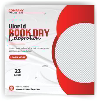 World Book Day. World book day big sale poster and banner template. Banners vector for social media ads, web ads, business messages, discount flyers and big sale banner.