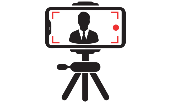 Vlog icon on transparent background. png