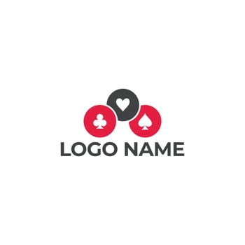 Vector casino poker logo concept design
