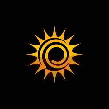 Sun Vector isolated summer icon design. Vector yellow sun symbol