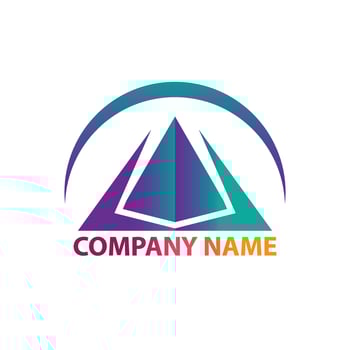Abstract triangle logo, creative Media play logo, vector logo concept illustration