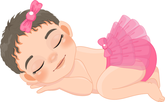 Baby Girl Sleeping Cartoon Character png