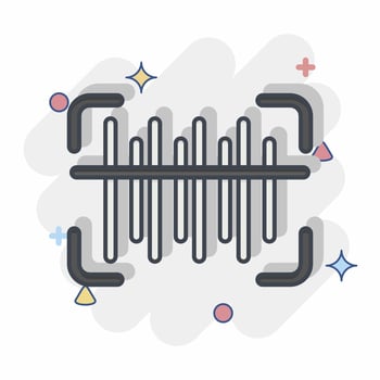 Icon Barcode Scan. related to Contactless symbol. Comic Style. simple design editable. simple illustration vector