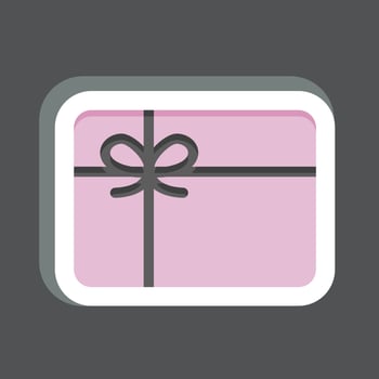Sticker Gift Card. related to Contactless symbol. simple design editable. simple illustration vector