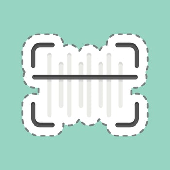 Sticker line cut Barcode Scan. related to Contactless symbol. simple design editable. simple illustration vector