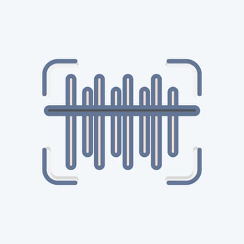 Icon Barcode Scan. related to Contactless symbol. Doodle Style. simple design editable. simple illustration vector