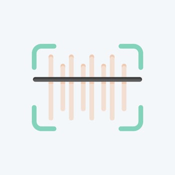 Icon Barcode Scan. related to Contactless symbol. Flat Style. simple design editable. simple illustration vector