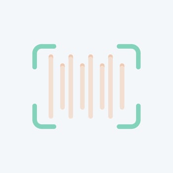 Icon Barcode. related to Contactless symbol. Flat Style. simple design editable. simple illustration vector
