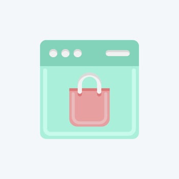 Icon Website. related to Contactless symbol. Flat Style. simple design editable. simple illustration vector