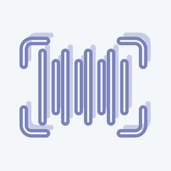 Icon Barcode. related to Contactless symbol. Two Tone Style. simple design editable. simple illustration vector