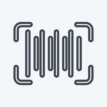 Icon Barcode. related to Contactless symbol. Line Style. simple design editable. simple illustration vector