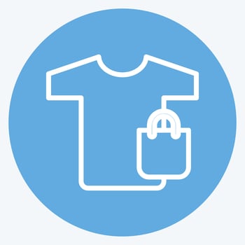 Icon Merchandise. related to Contactless symbol. Blue Eyes Style. simple design editable. simple illustration vector