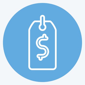 Icon Price Tag. related to Contactless symbol. Blue Eyes Style. simple design editable. simple illustration vector