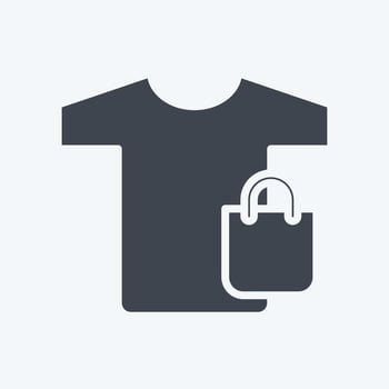 Icon Merchandise. related to Contactless symbol. glyph style. simple design editable. simple illustration vector