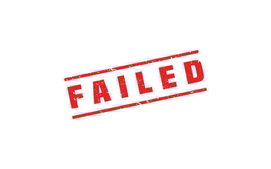 FAILED rubber stamp with grunge style on white background vector