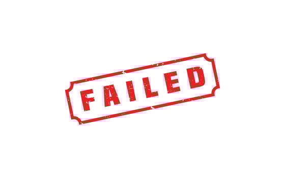 FAILED rubber stamp with grunge style on white background vector