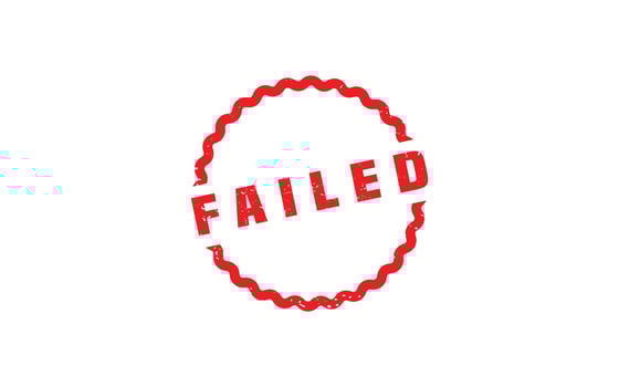 FAILED rubber stamp with grunge style on white background vector