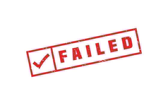 FAILED rubber stamp with grunge style on white background vector