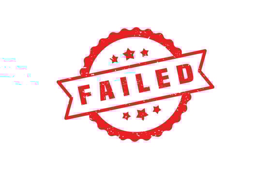FAILED rubber stamp with grunge style on white background vector