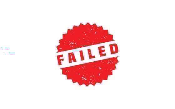FAILED rubber stamp with grunge style on white background vector
