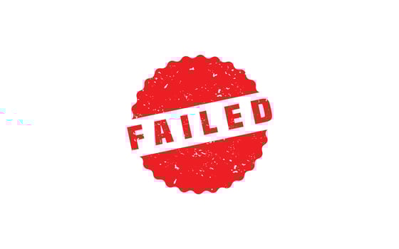 FAILED rubber stamp with grunge style on white background vector