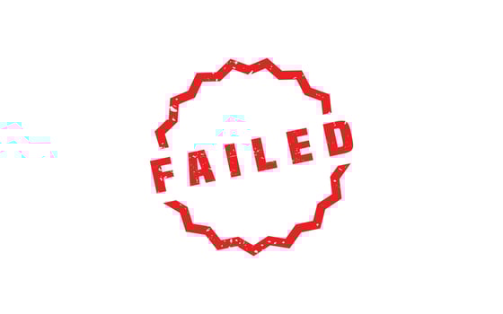 FAILED rubber stamp with grunge style on white background vector