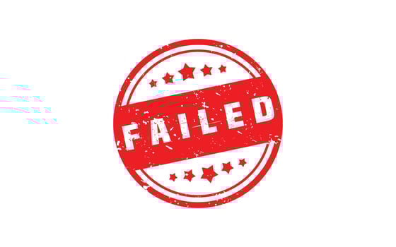 FAILED rubber stamp with grunge style on white background vector