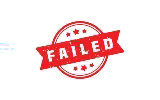 FAILED rubber stamp with grunge style on white background vector