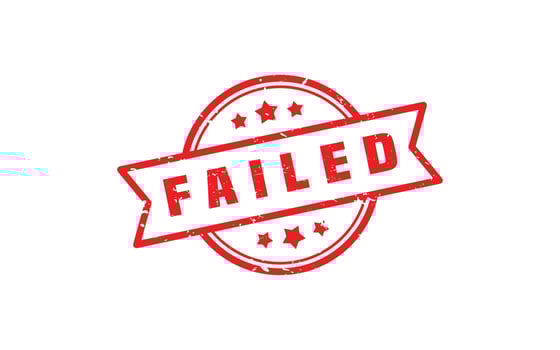 FAILED rubber stamp with grunge style on white background vector