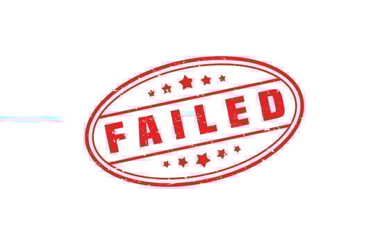 FAILED rubber stamp with grunge style on white background vector