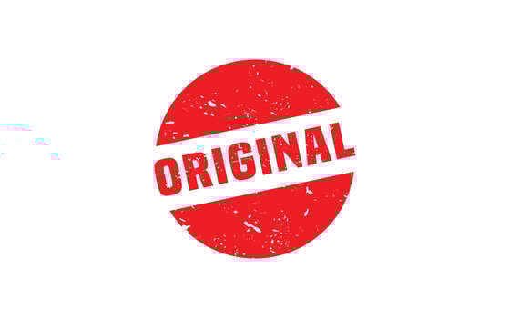 ORIGINAL rubber stamp with grunge style on white background vector