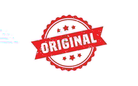 ORIGINAL rubber stamp with grunge style on white background vector