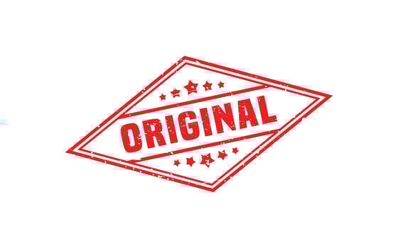 ORIGINAL rubber stamp with grunge style on white background vector